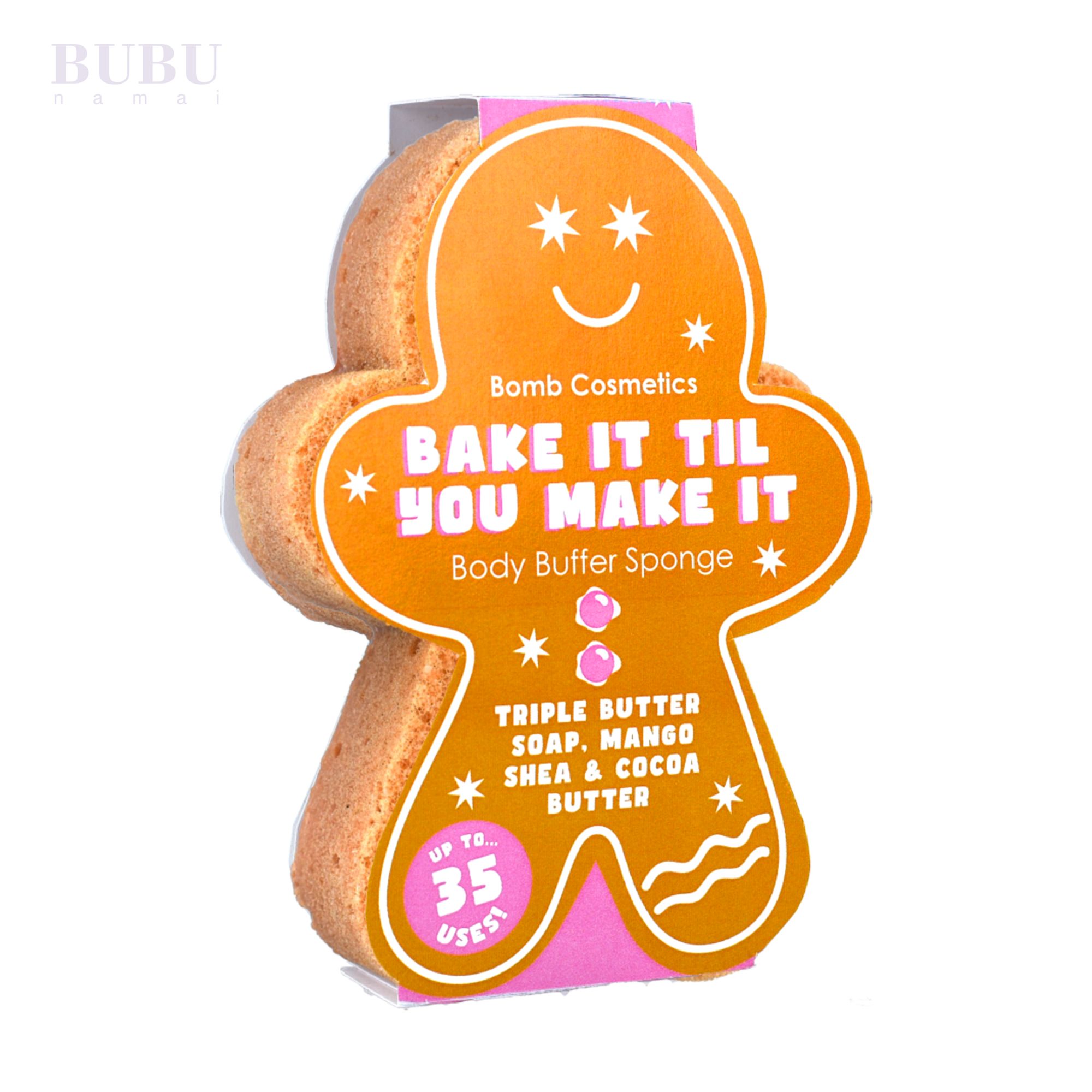 Kūno kempinė prisotinta kūno sviestu Imbierinis žmogeliukas